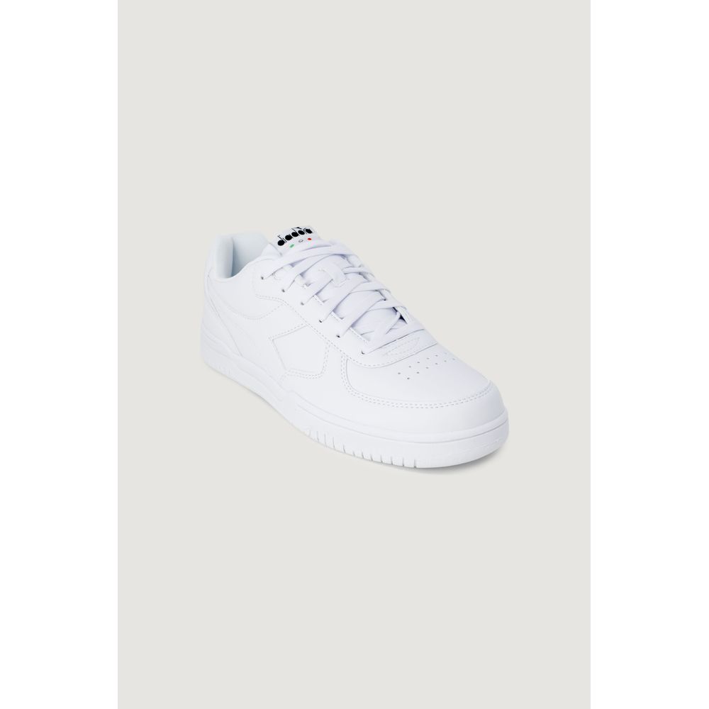 White Artificial Leather Sneaker