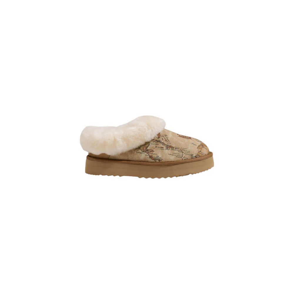 Beige Fabric Ankle Boots