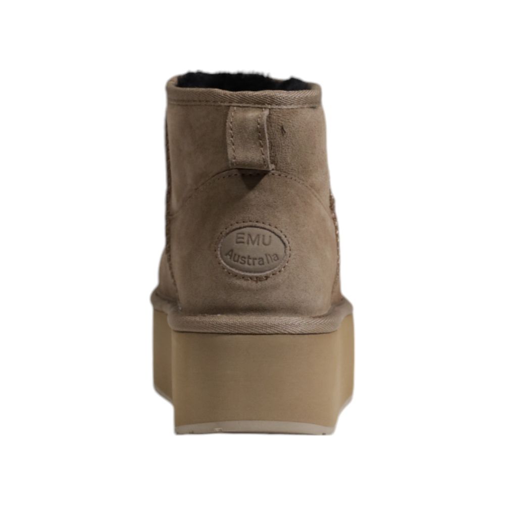 Beige Leather Ankle Boots