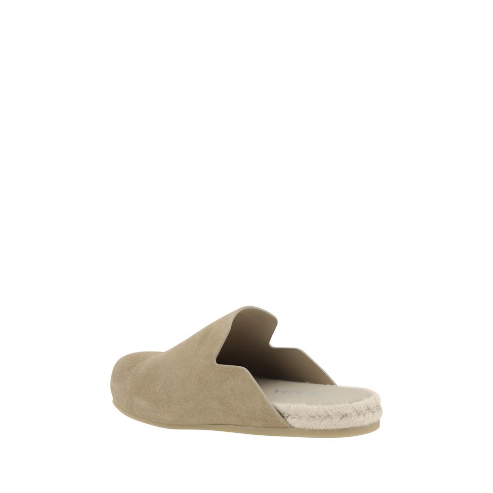 Suede leather Sabots