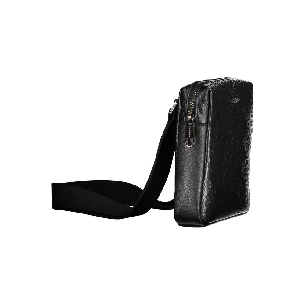 Black Polyester Shoulder Bag