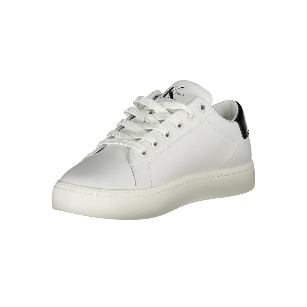 White Polyester Sneaker
