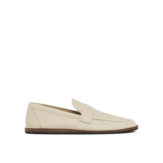 White Calfskin Slip-On Loafers
