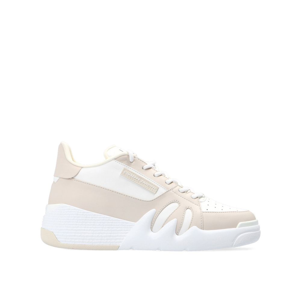 White Calfskin Low Top Sneakers