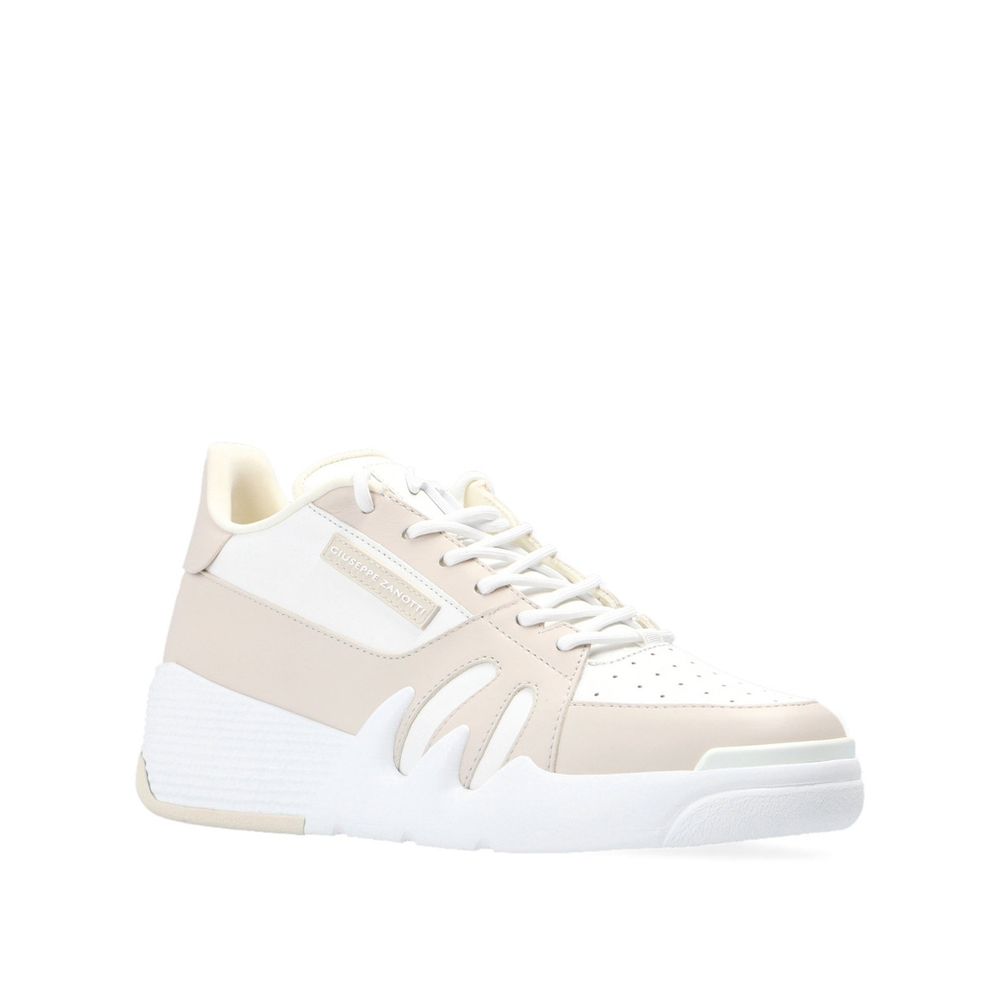 White Calfskin Low Top Sneakers