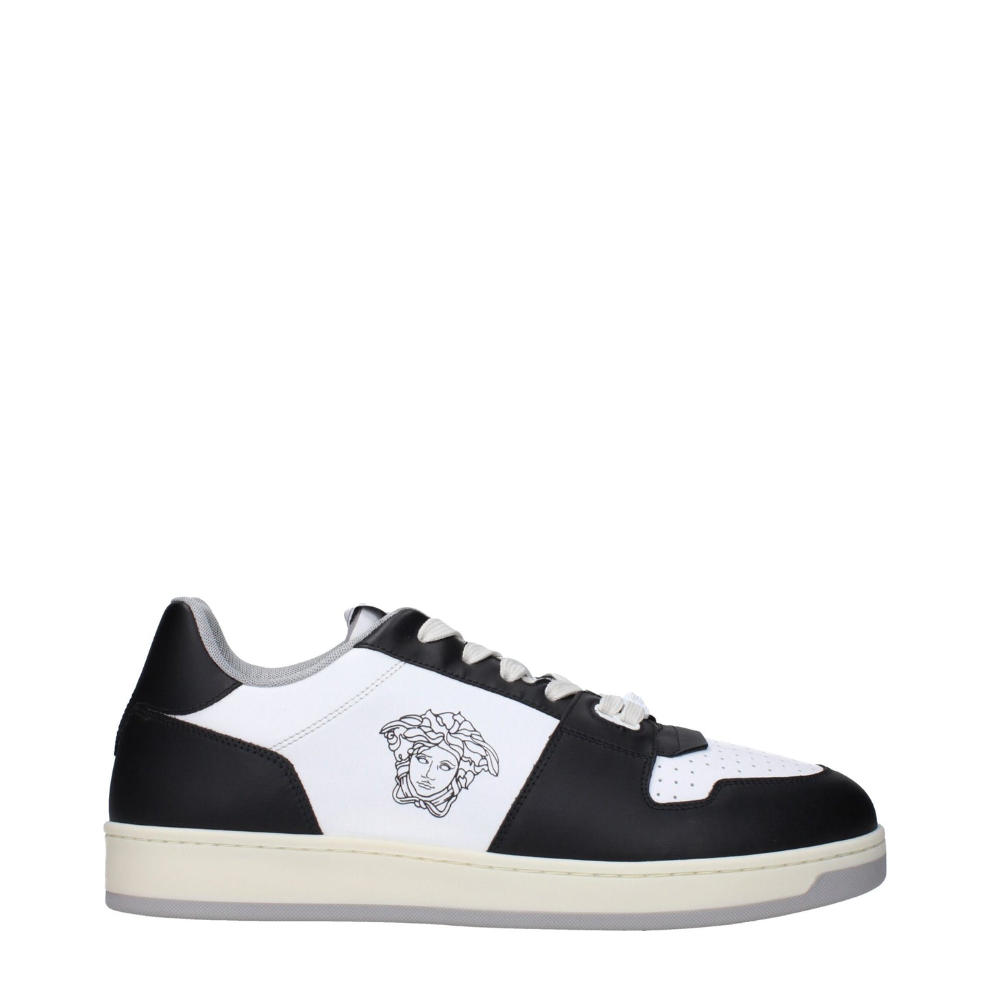 White Leather Low Top Sneakers