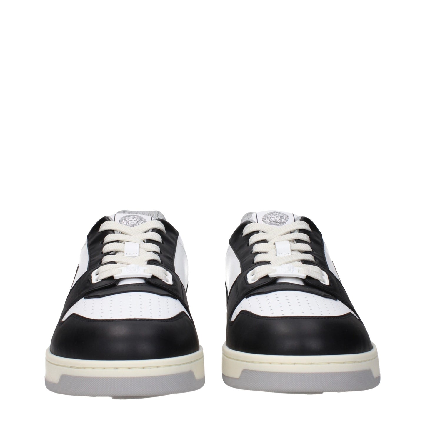 White Leather Low Top Sneakers
