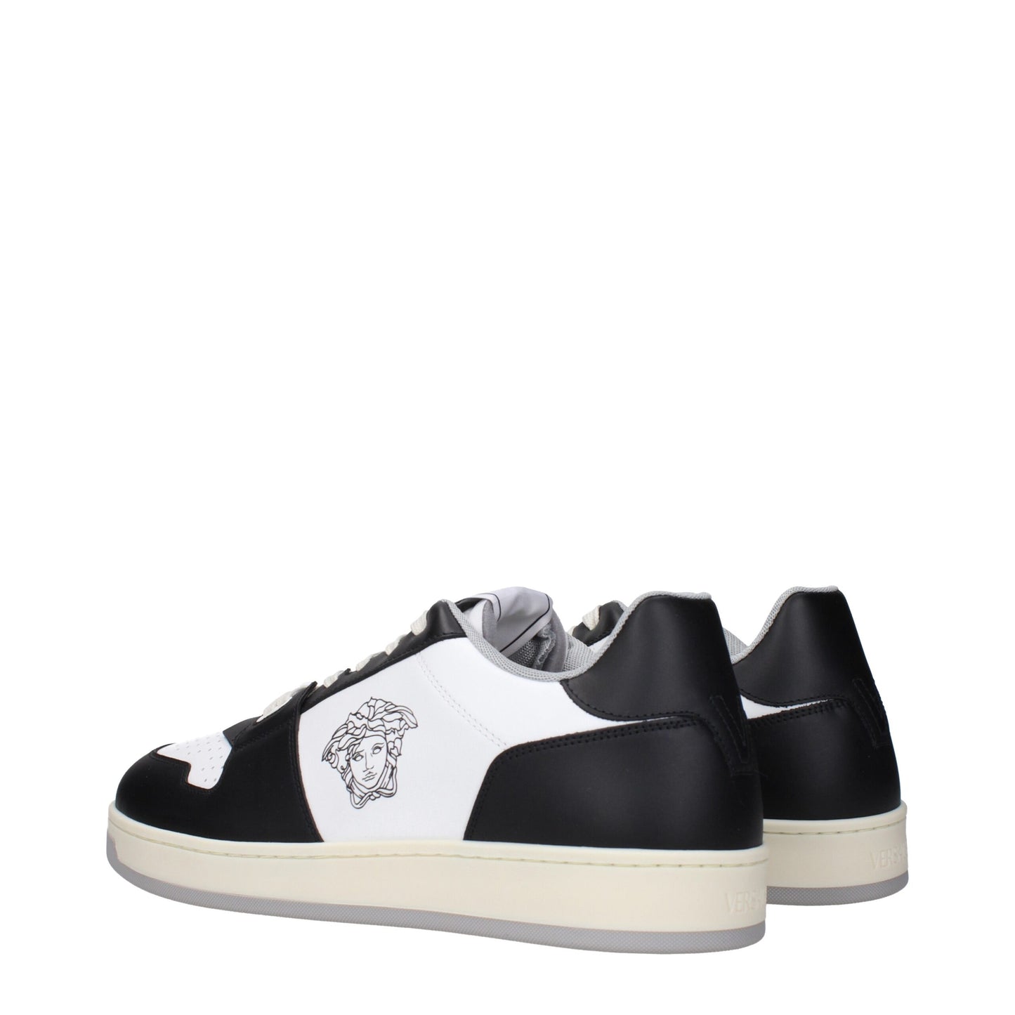 White Leather Low Top Sneakers