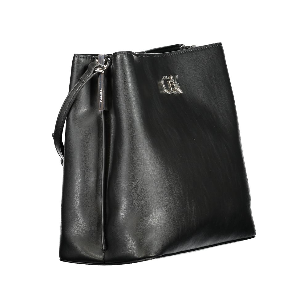Black Polyester Handbag
