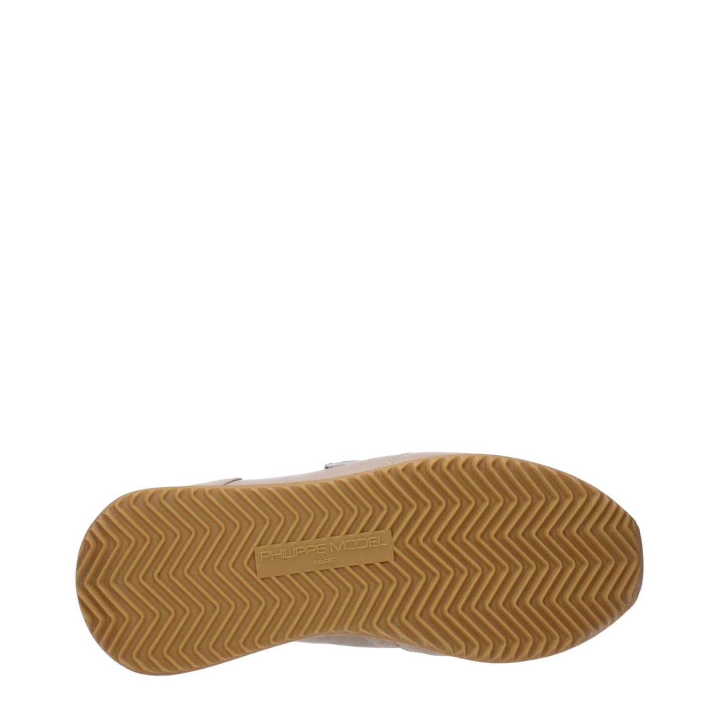 Beige Leather Low Top Sneakers