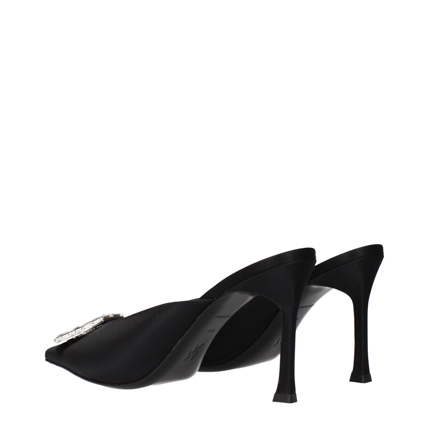 Black Satin Pumps