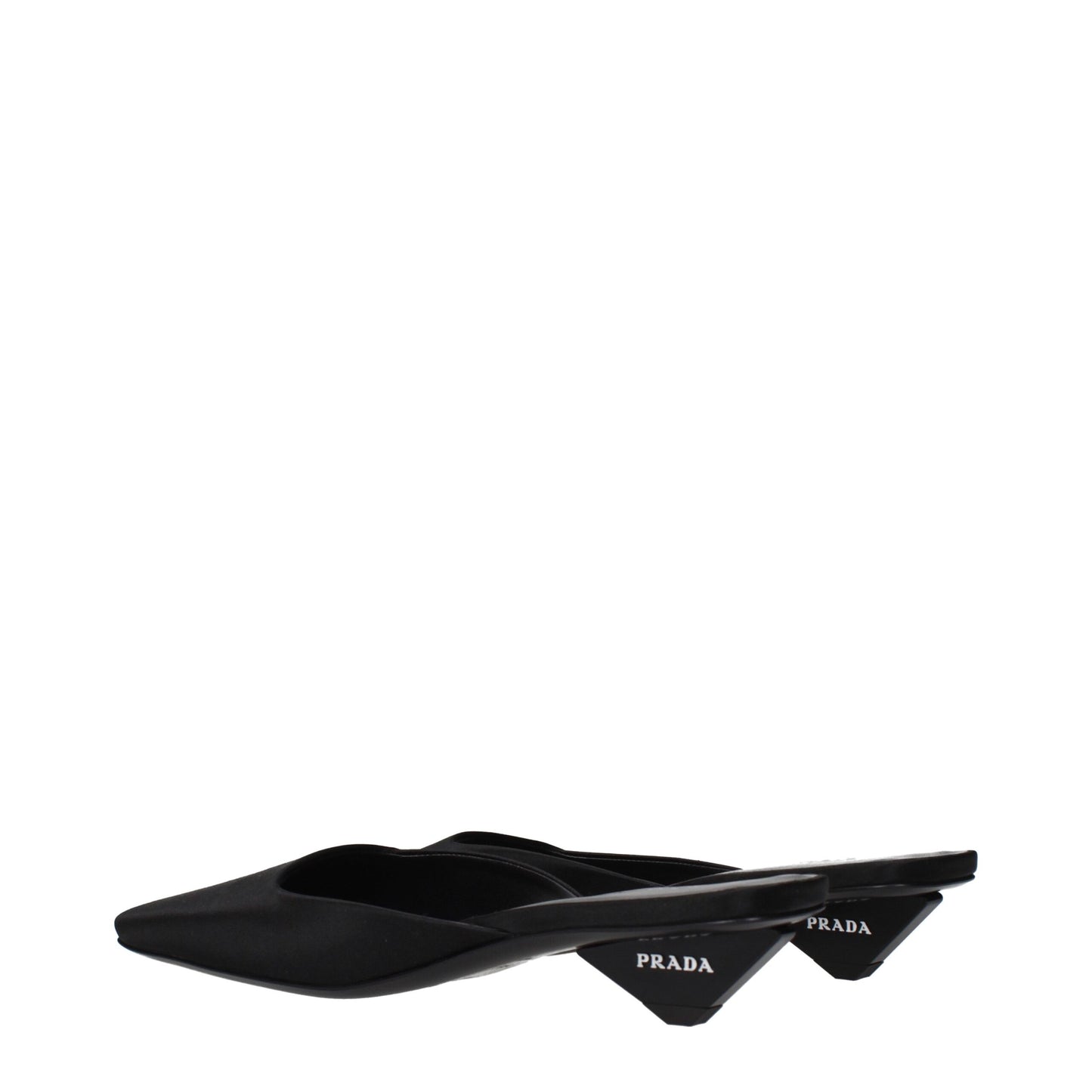 Black Satin Flat Sandals