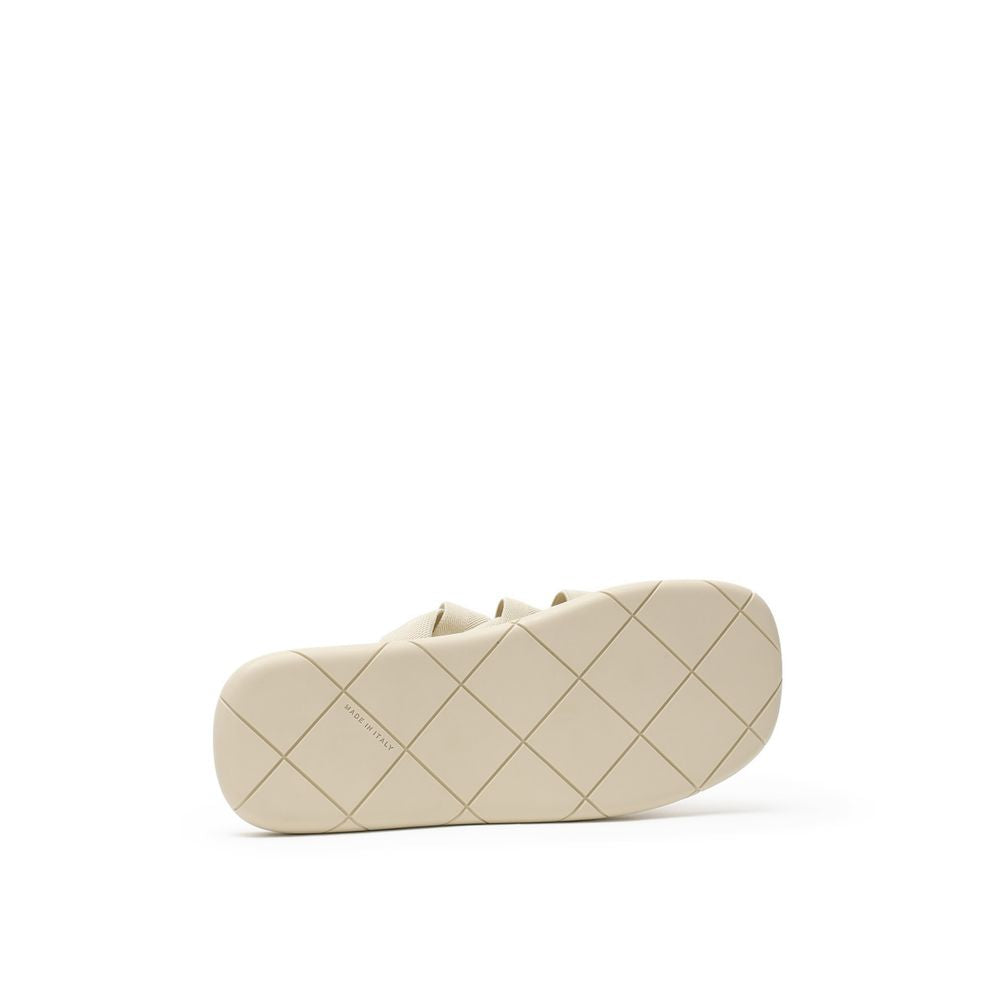 Beige Fabric Slippers