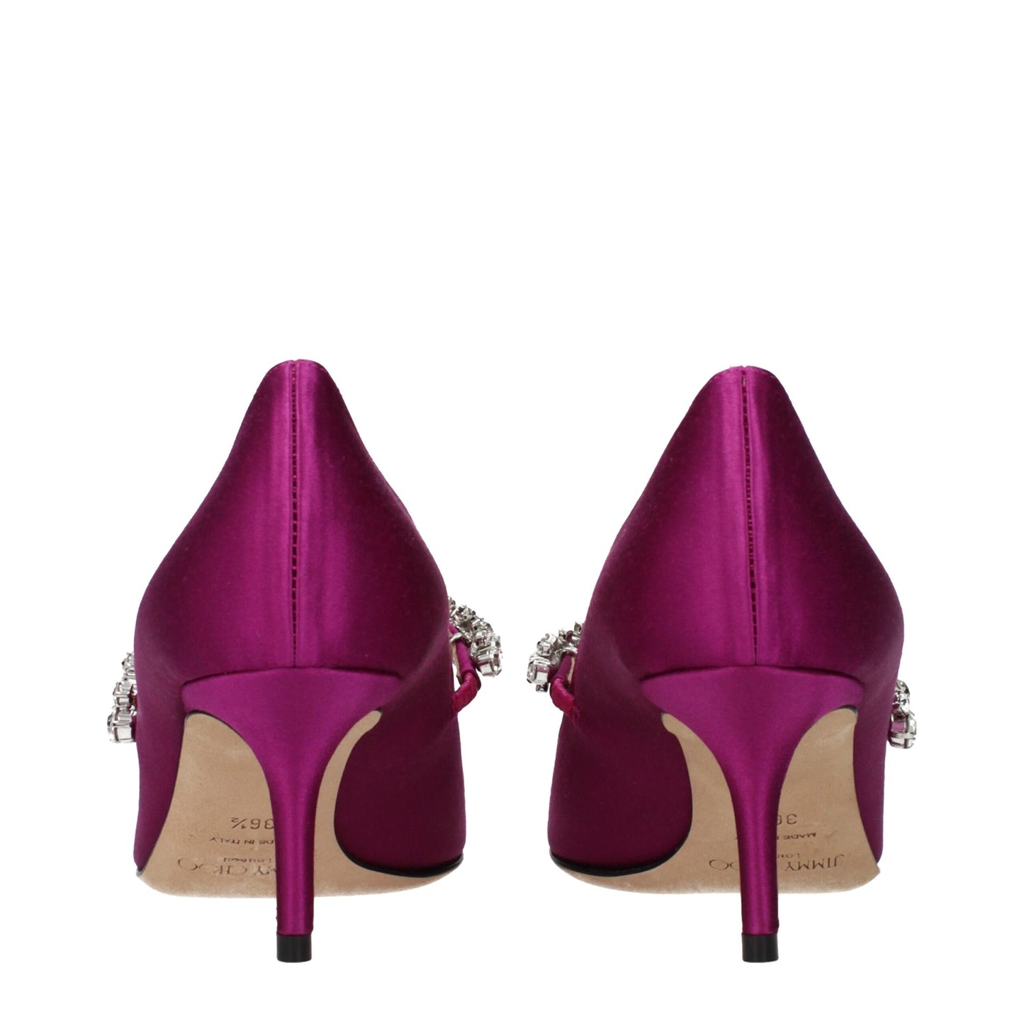 Pink Satin Mid Heel Pumps