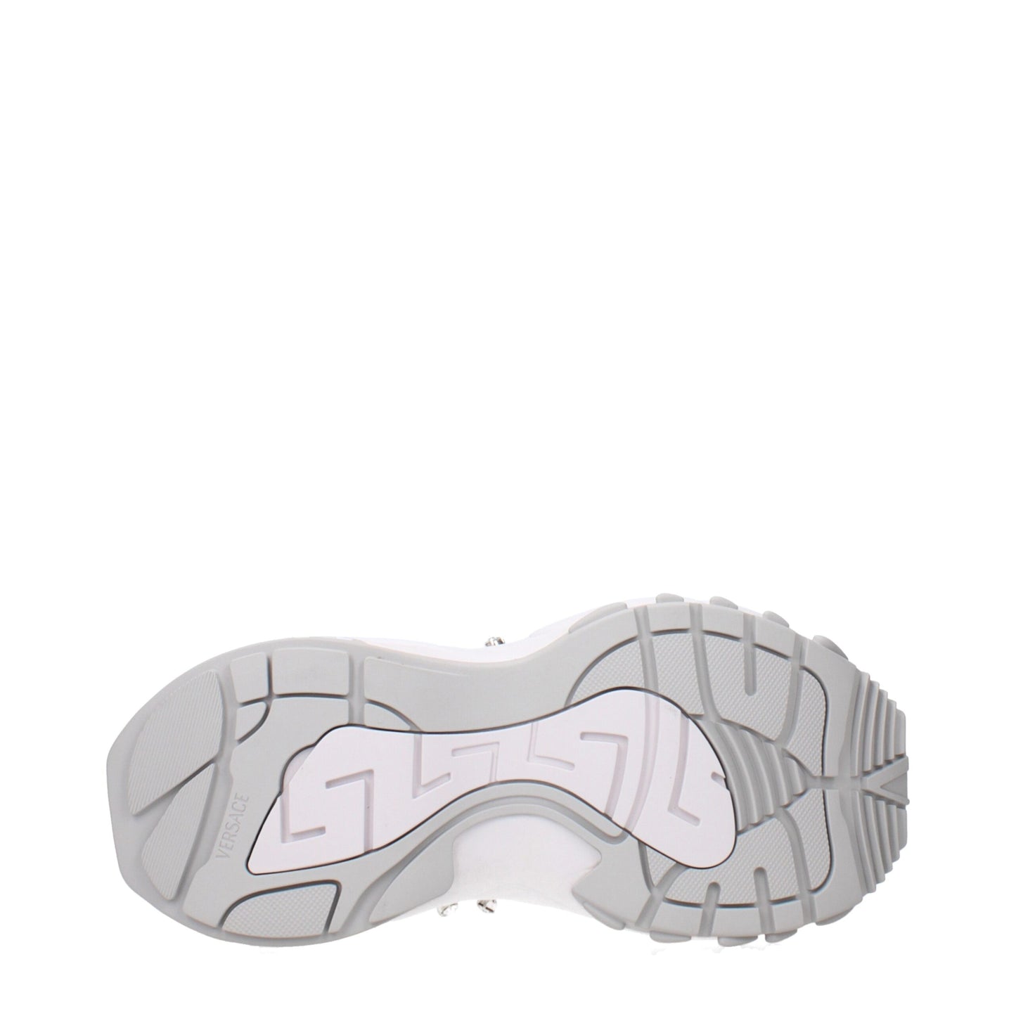 White Fabric Chunky Sneakers