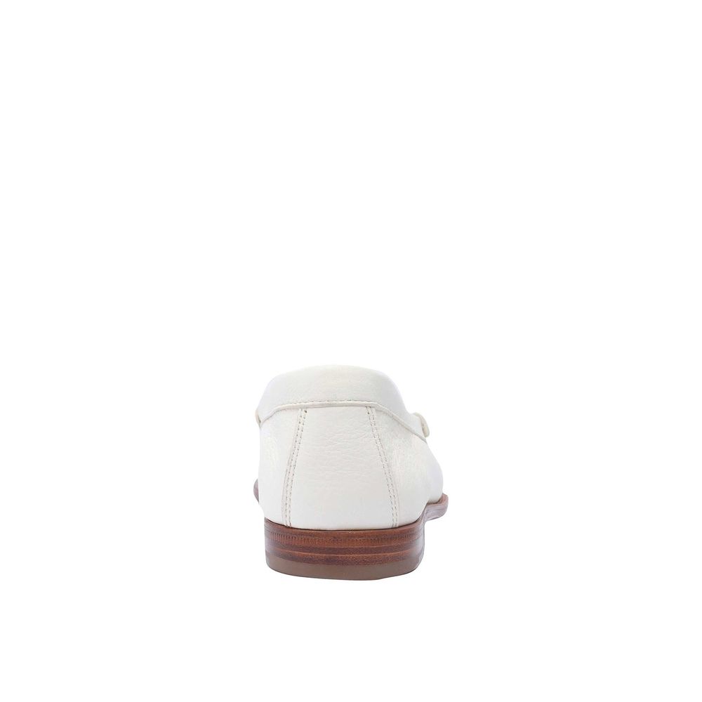 White Calfskin Slip-On Loafers