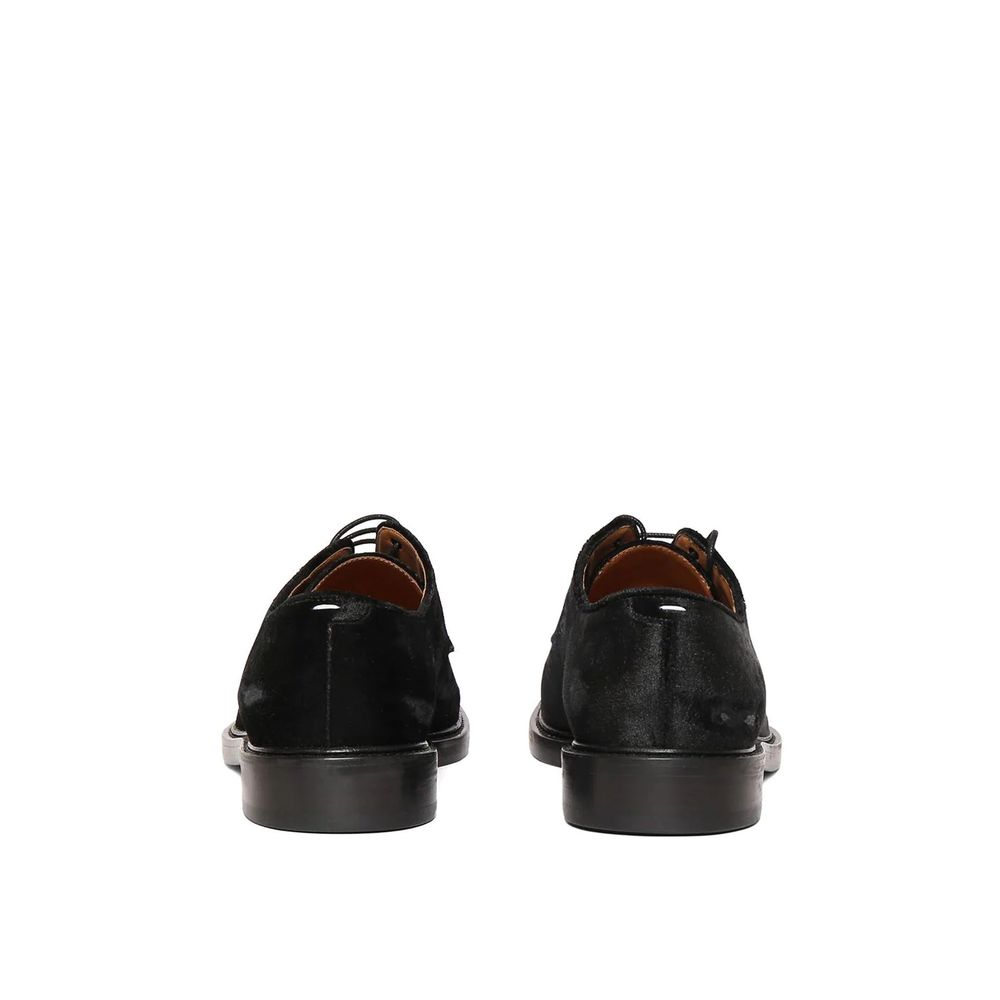 Black Polyester Oxfords And Derbies