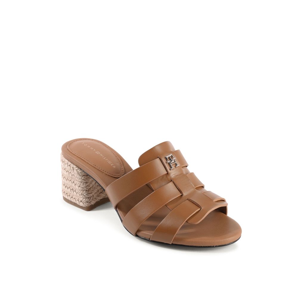 Brown Leather Platform Sandals