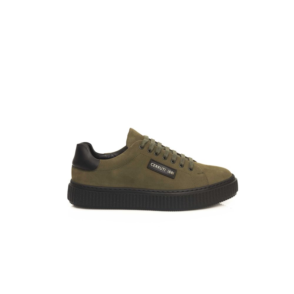 Green Cowhide Men Sneaker