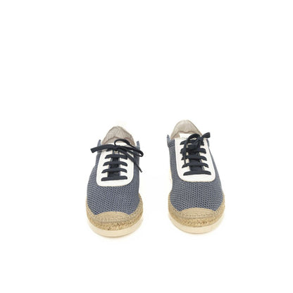 Blue Calfskin Men Sneaker