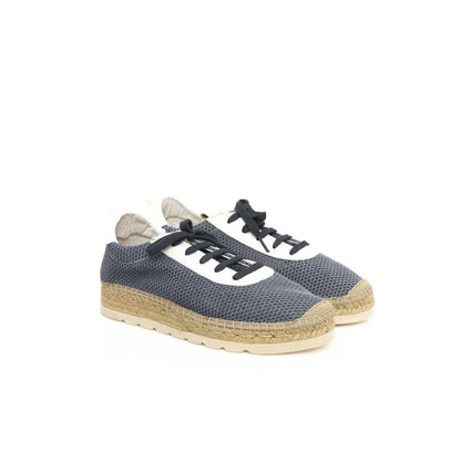 Blue Calfskin Men Sneaker