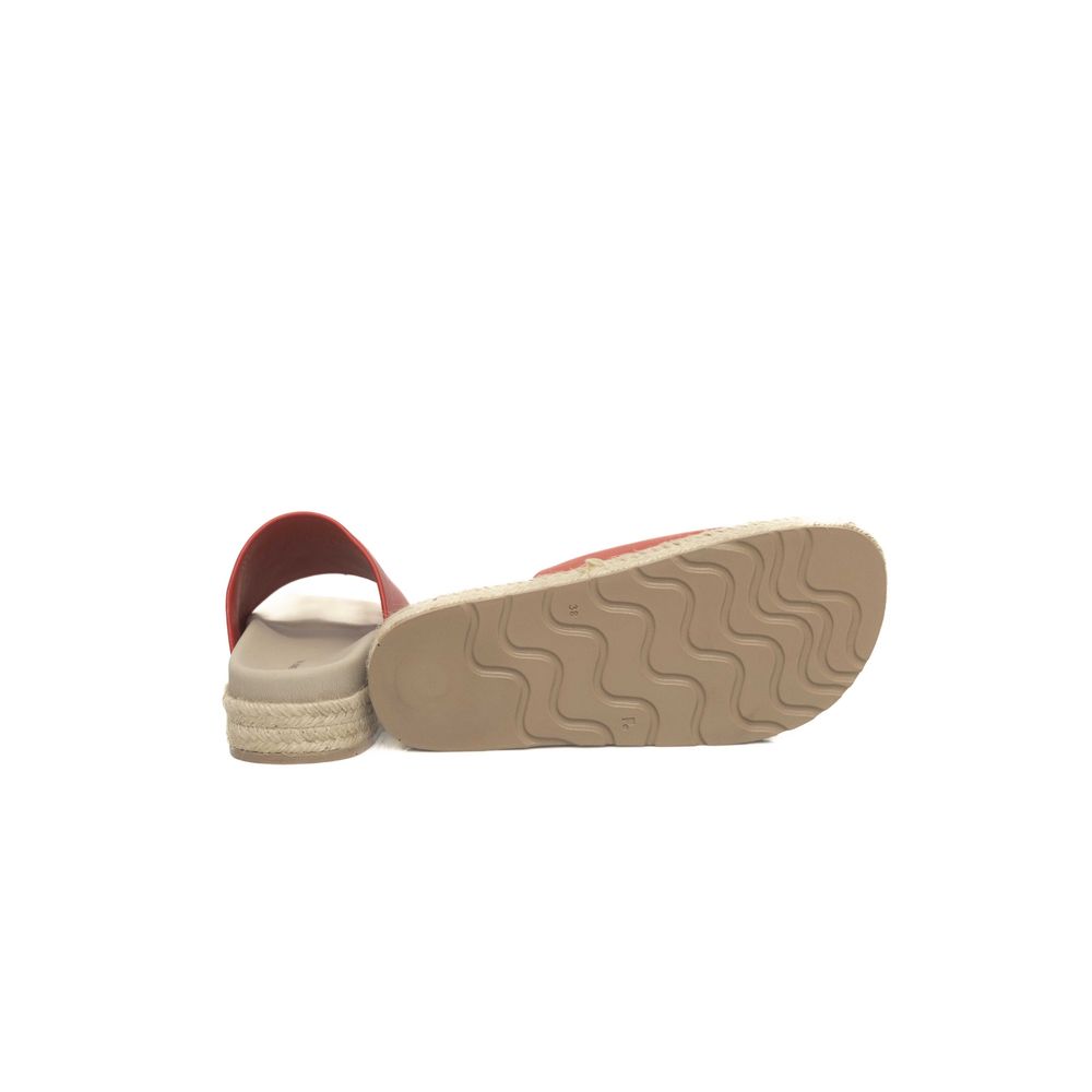 Red Calfskin Women Sandal