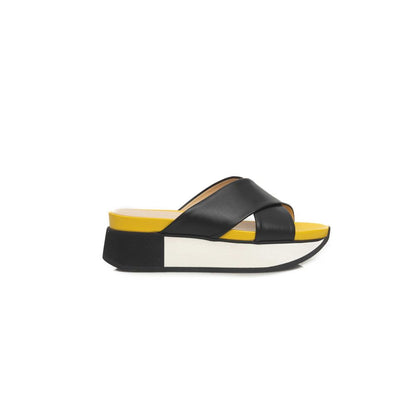 Black Calfskin Women Sandal