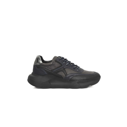 Blue Cowhide Men Sneaker