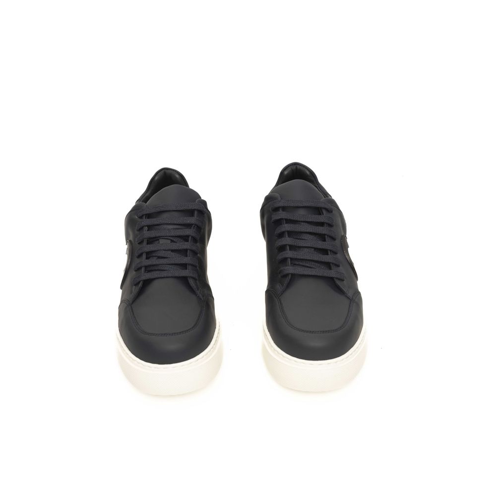 Blue Cowhide Men Sneaker