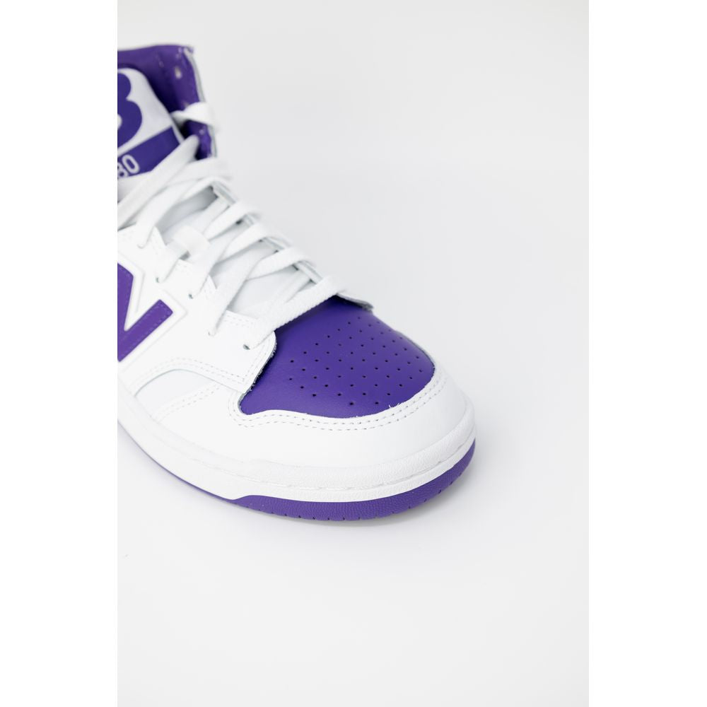 Purple Leather Athletic Sneakers