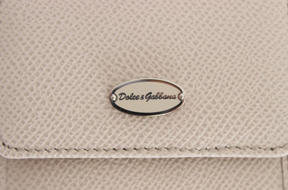 White Dauphine Leather Case Wallet