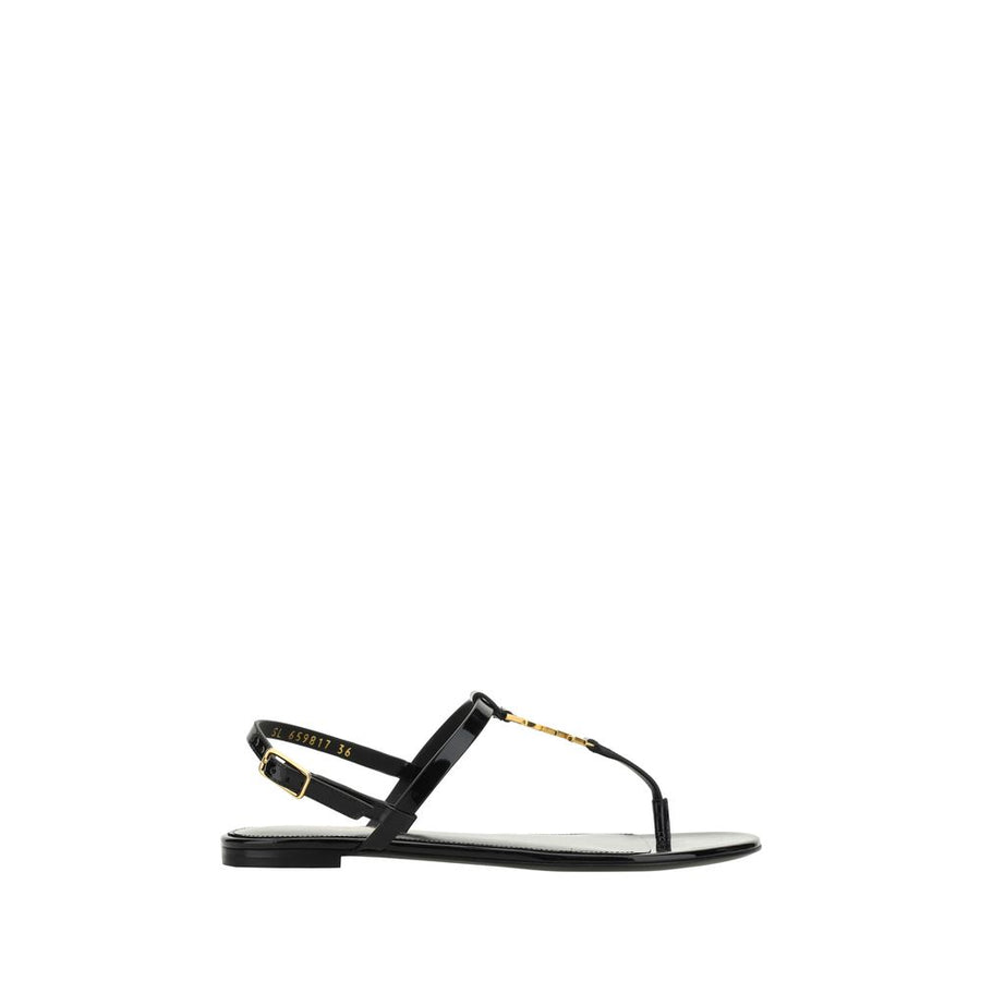 Black Calf Leather Bos Taurus Sandals