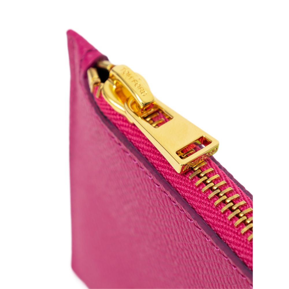 Fuchsia Leather Cardholder