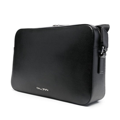 Black Calfskin Messenger Bag
