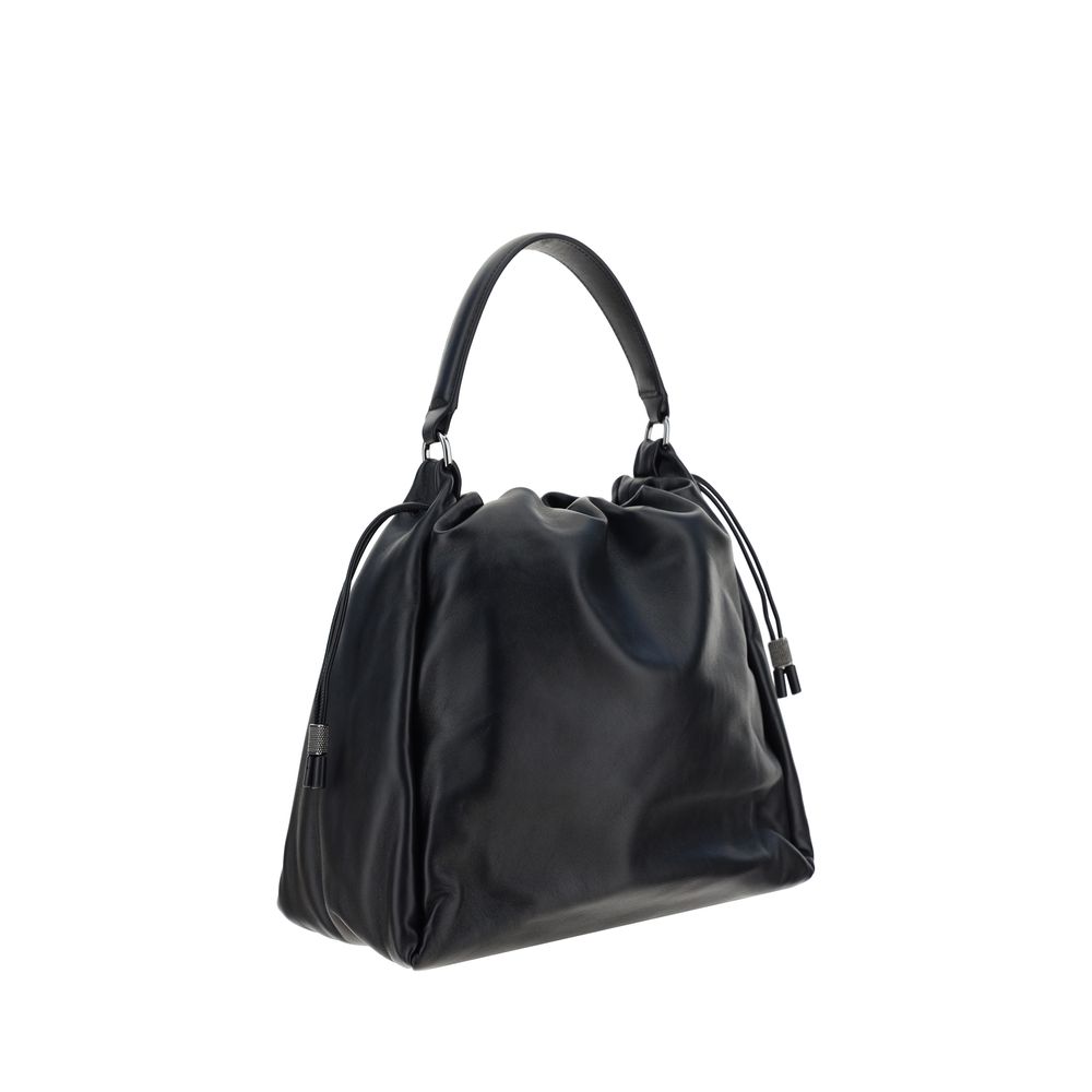 Black Calf Leather Bos Taurus Shoulder Bag