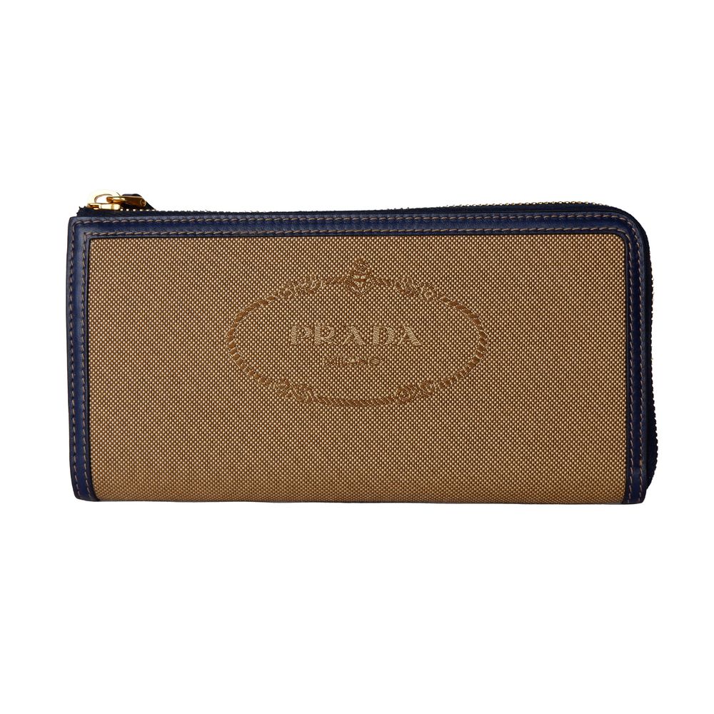 Brown Canvas Women Wallet