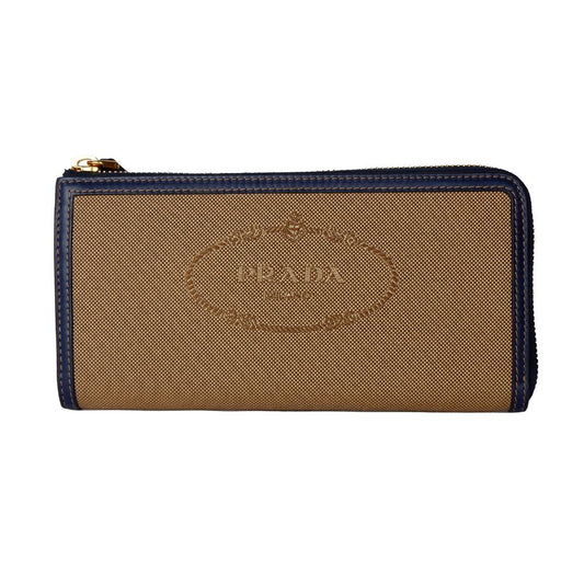 Brown Canvas Women Wallet