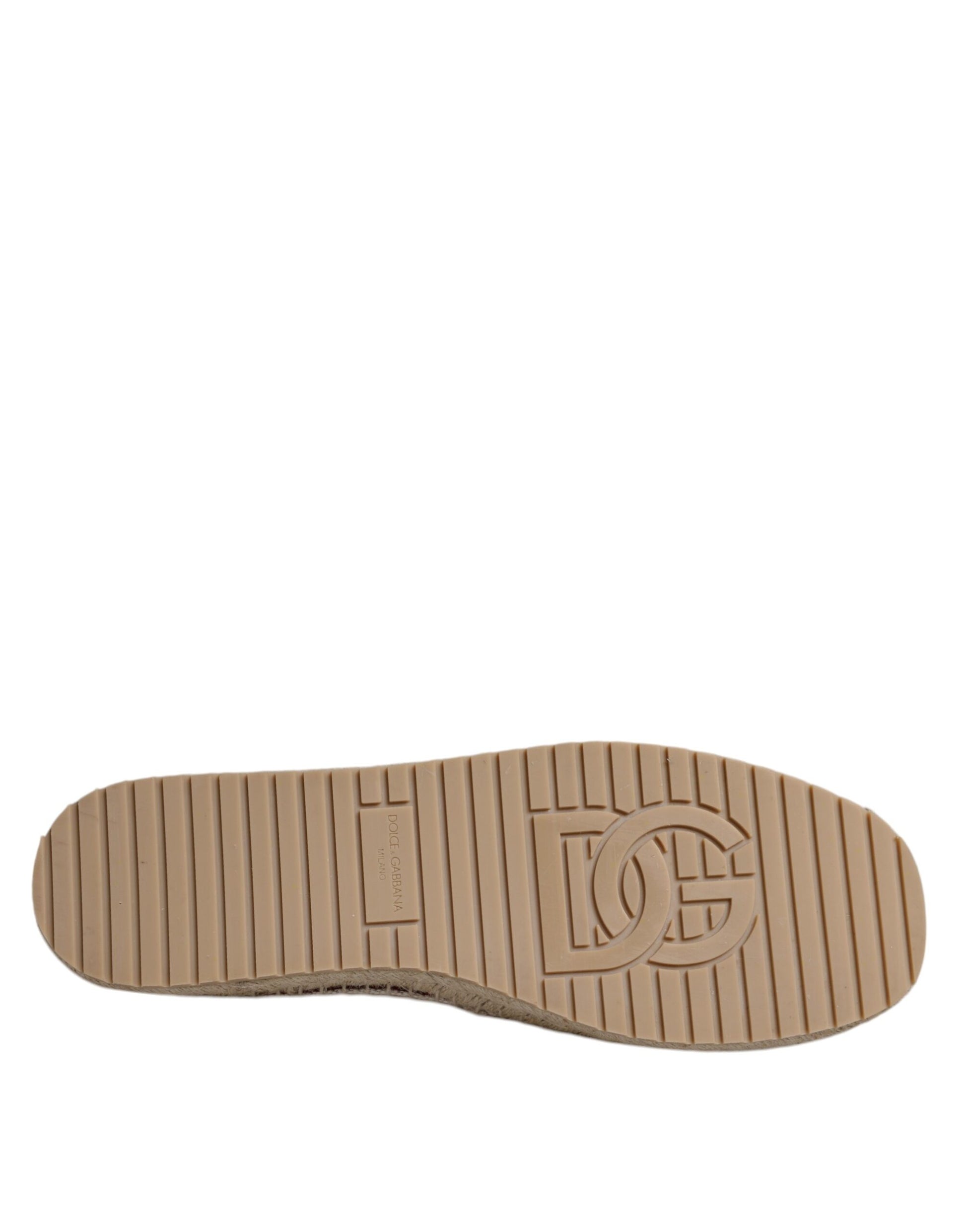 Beige Canvas Embroidered Slip On Espadrilles Shoes