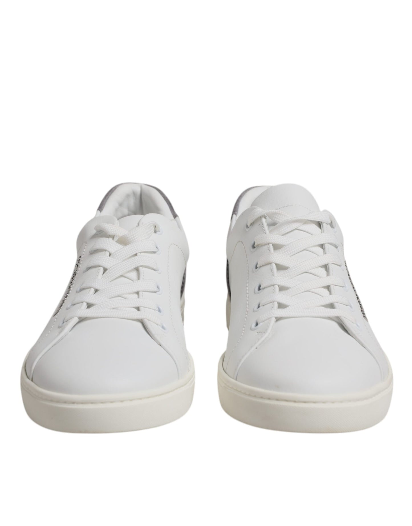 White Suede Leather Low Top Sneakers Shoes