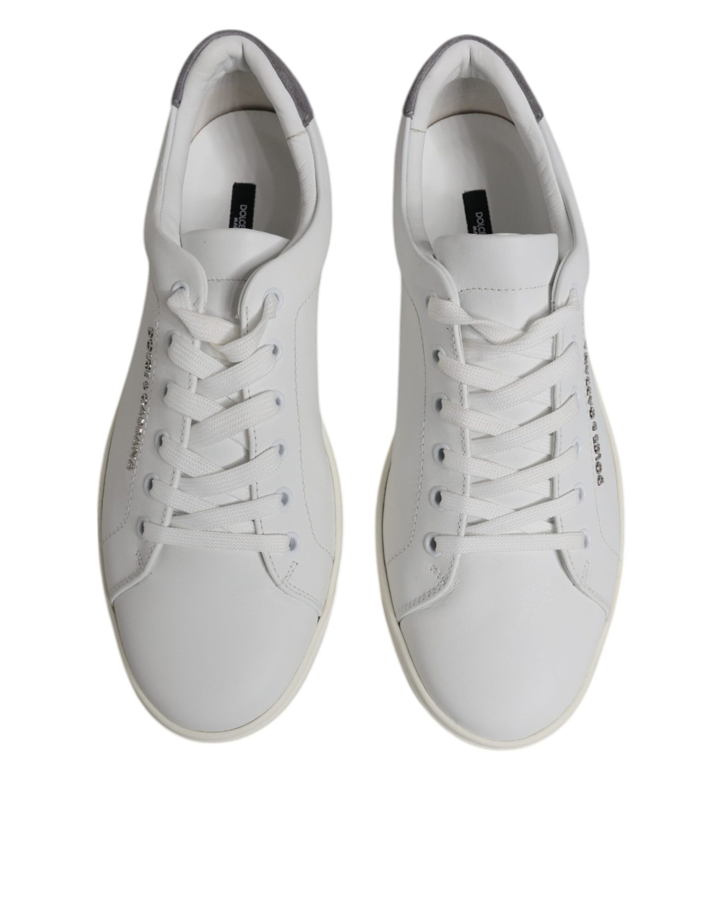 White Suede Leather Low Top Sneakers Shoes