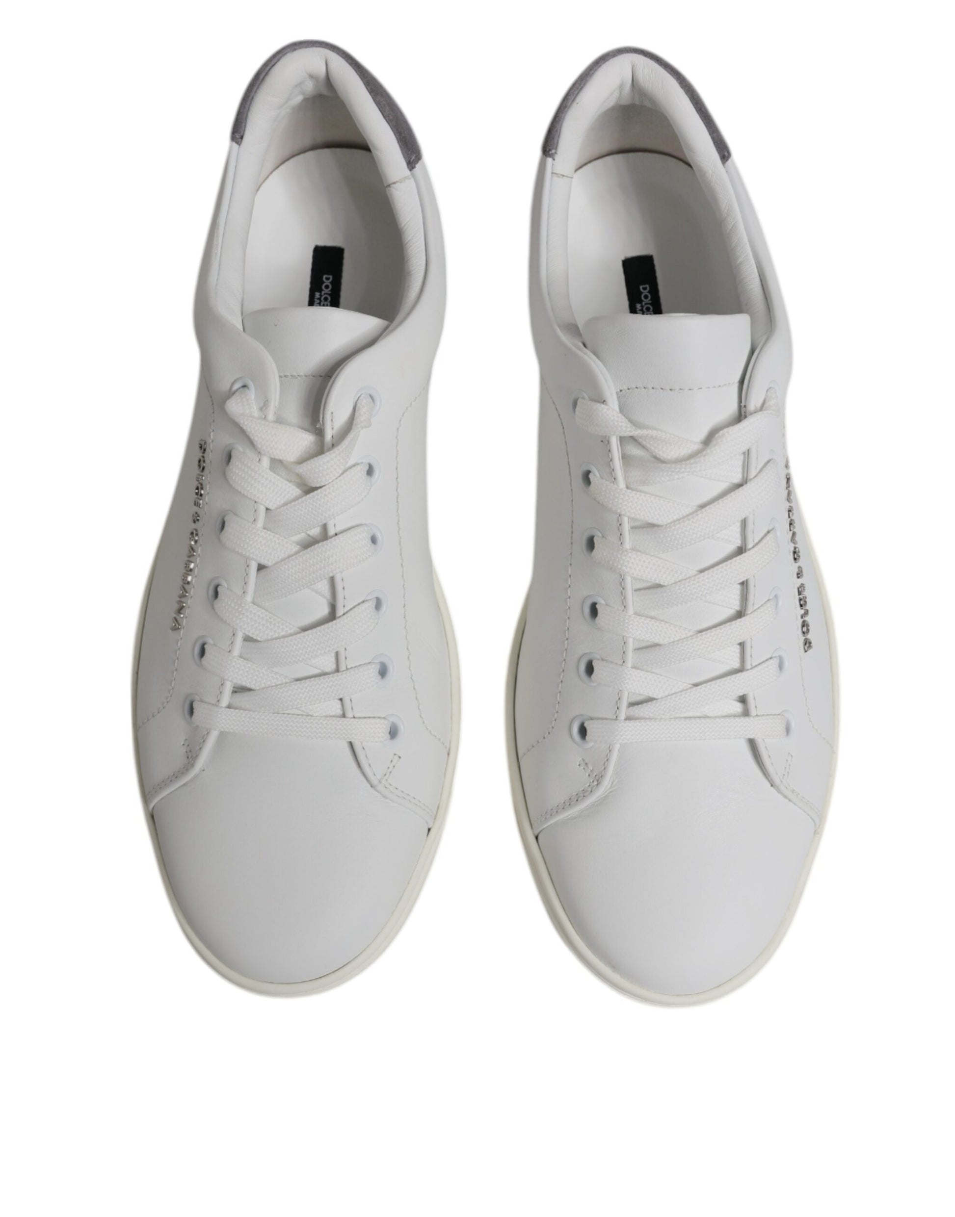 White Suede Leather Low Top Sneakers Shoes