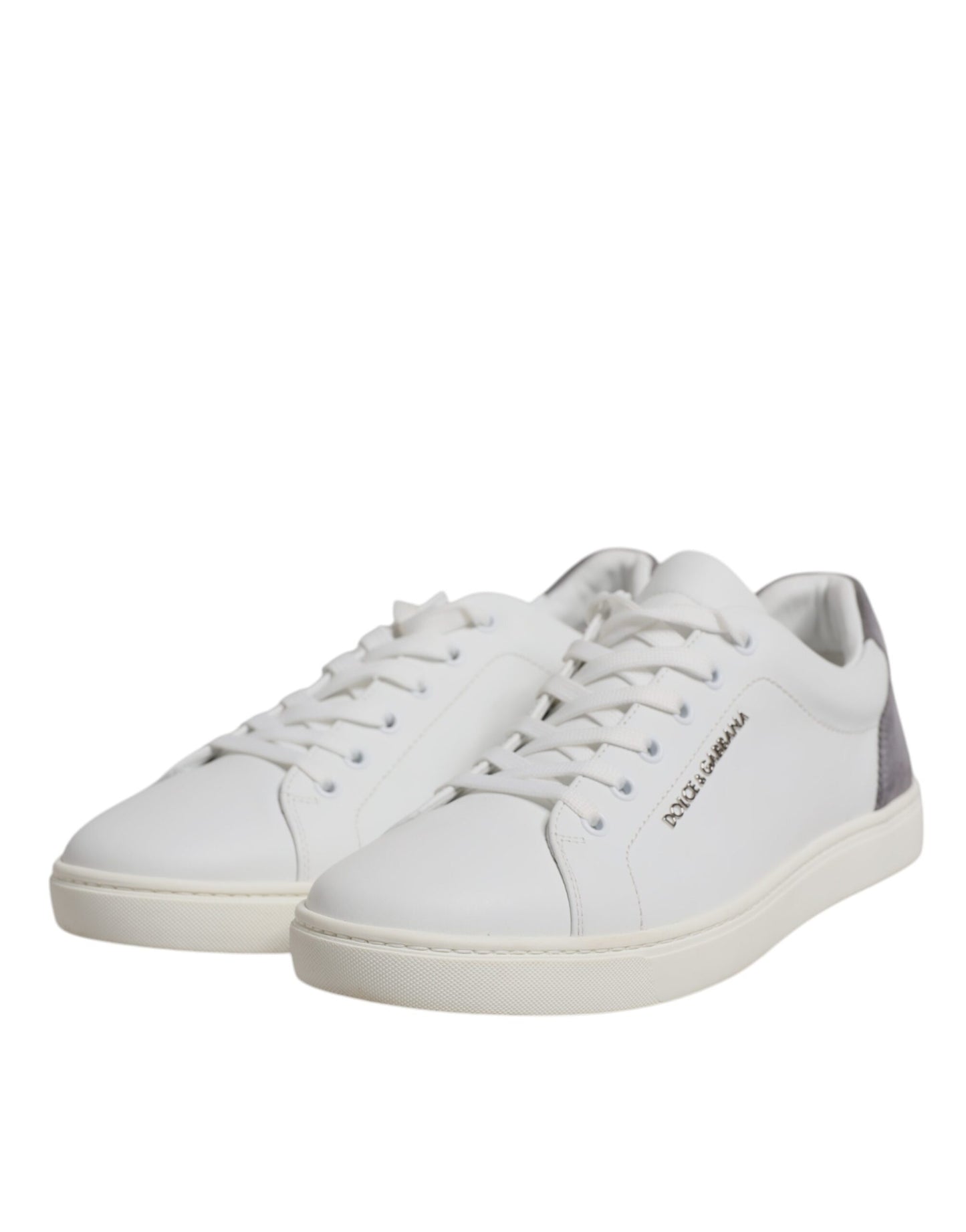 White Suede Leather Low Top Sneakers Shoes