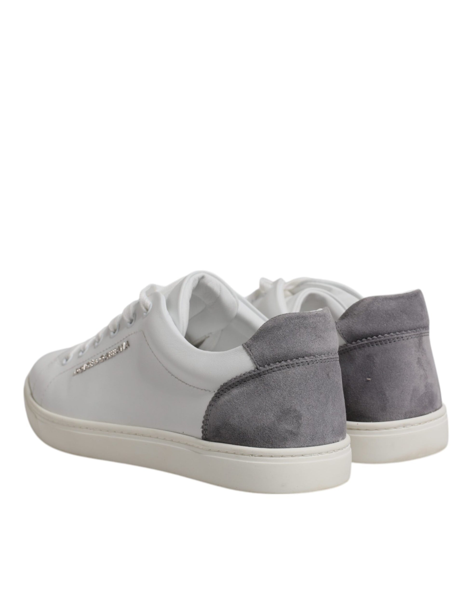White Suede Leather Low Top Sneakers Shoes