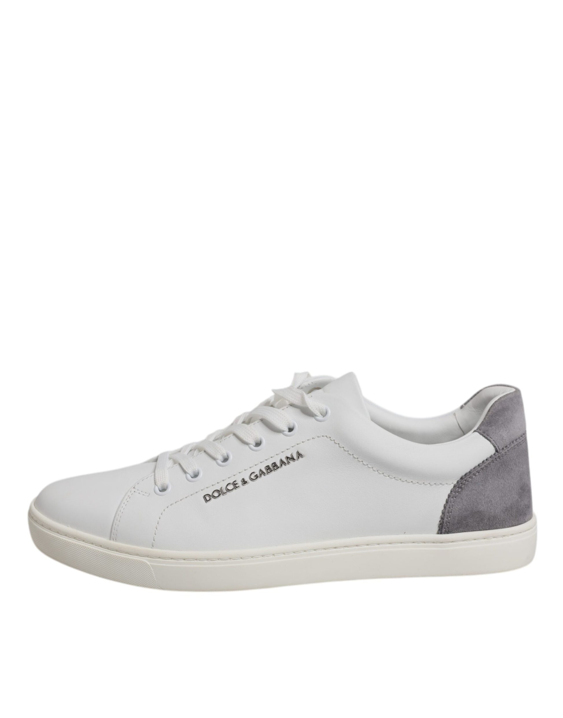 White Suede Leather Low Top Sneakers Shoes
