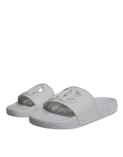 White Rubber Slides Sandals Beachwear Shoes