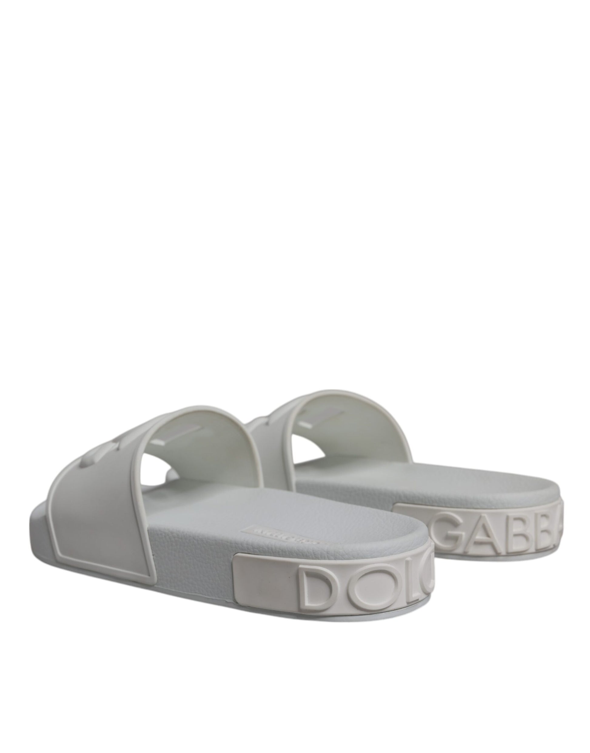 White Rubber Slides Sandals Beachwear Shoes