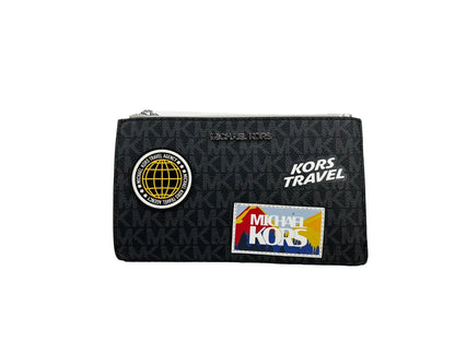 Jet Set Travel Double Zip Wristlet Wallet