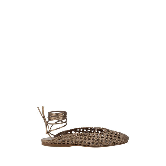 Leather net-effect Mules