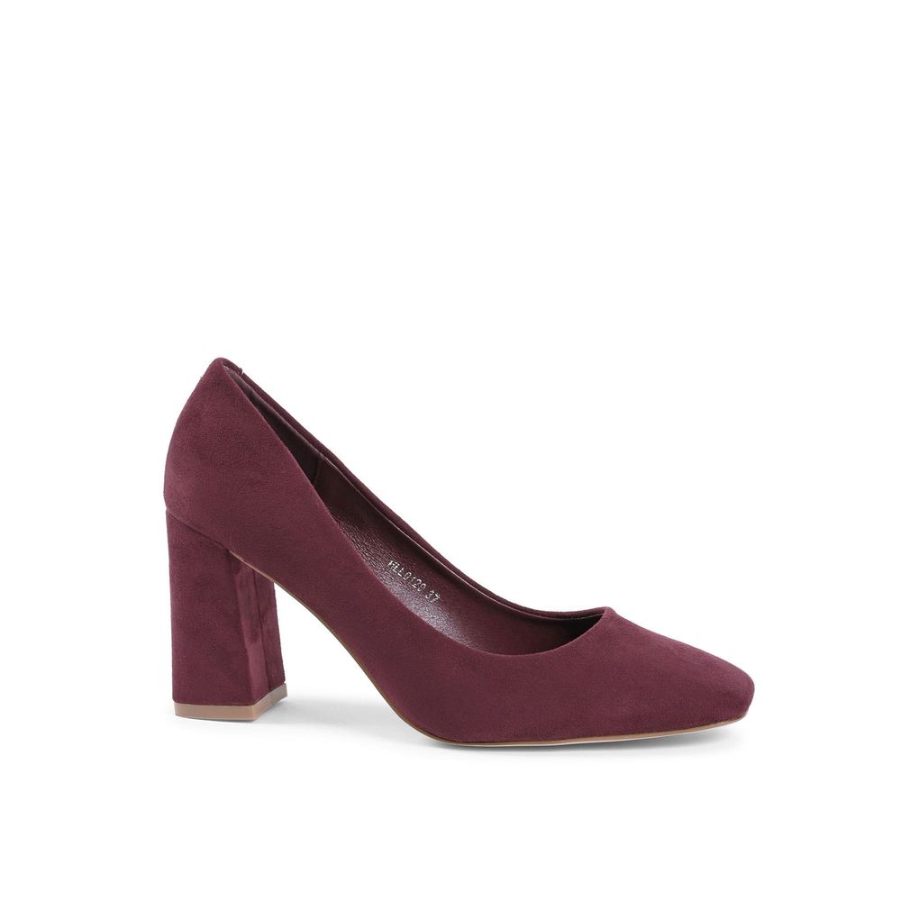 Bordeaux Fabric High Heel Pumps