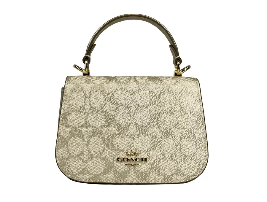 Lysa Top Handle Bag Crossbody Champagne Gold